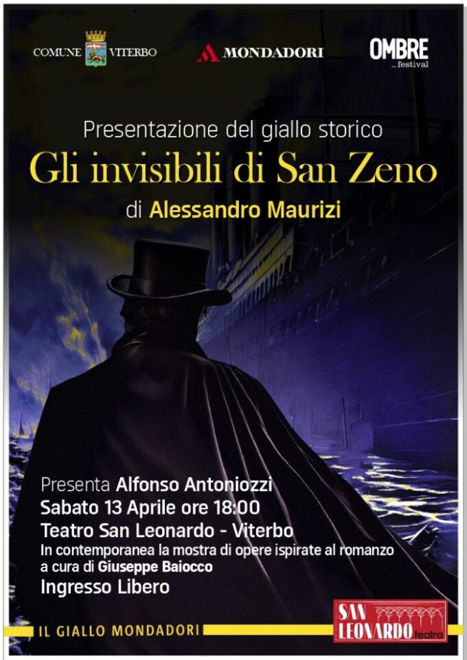 Il 13/4 a Viterbo “Gli invisibili di san Zeno” di Alessandro Maurizi, direttore di Ombre Festival